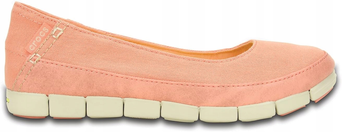 Baleríny Crocs Stretch Sole Flat 41,5 W10 Melon/Stucco