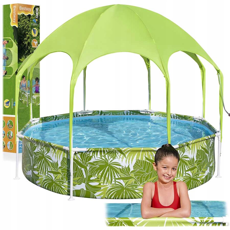 Detský roštový bazén s krytom 244 x 51 cm Bestway 56432