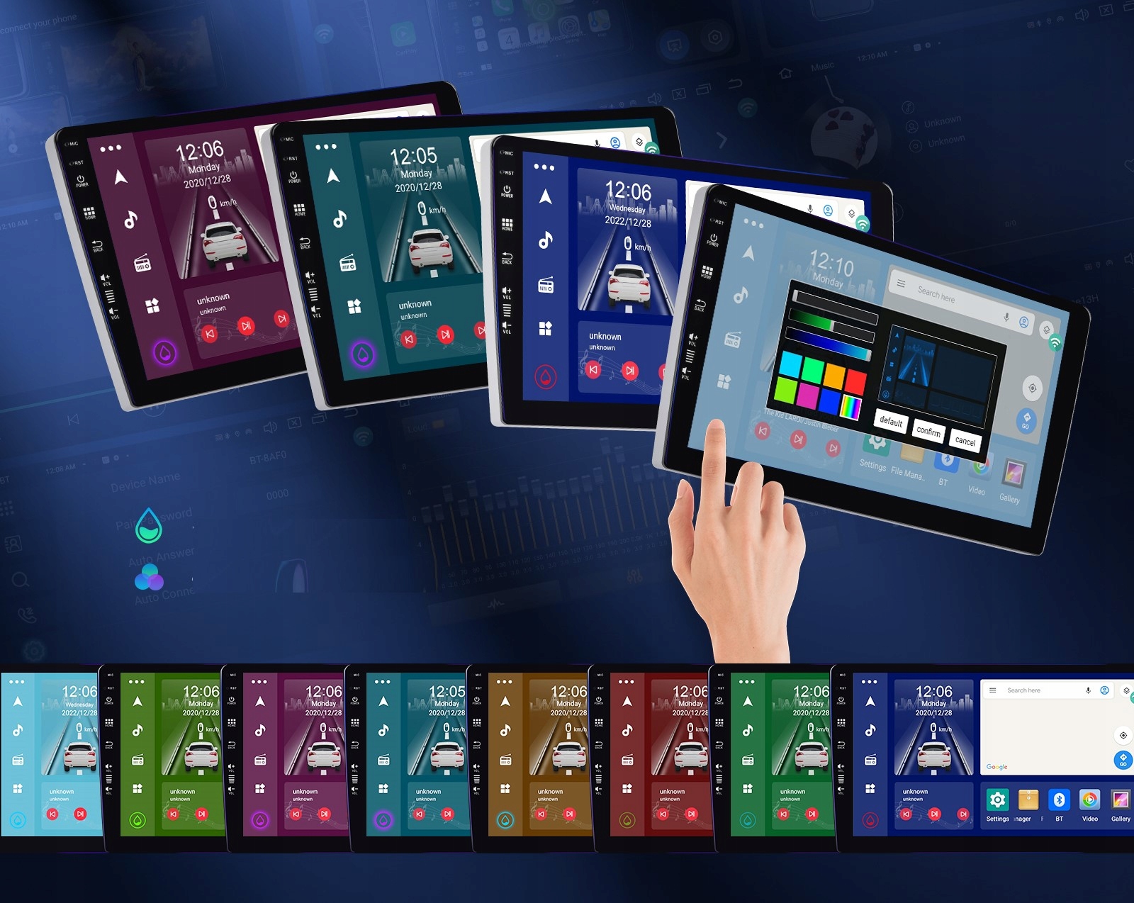 RADIO SAMOCHODOWE 2 DIN ANDROID AUTO CARPLAY RDS WIFI GPS 8GB QLED 4G SIM Kod producenta A3268