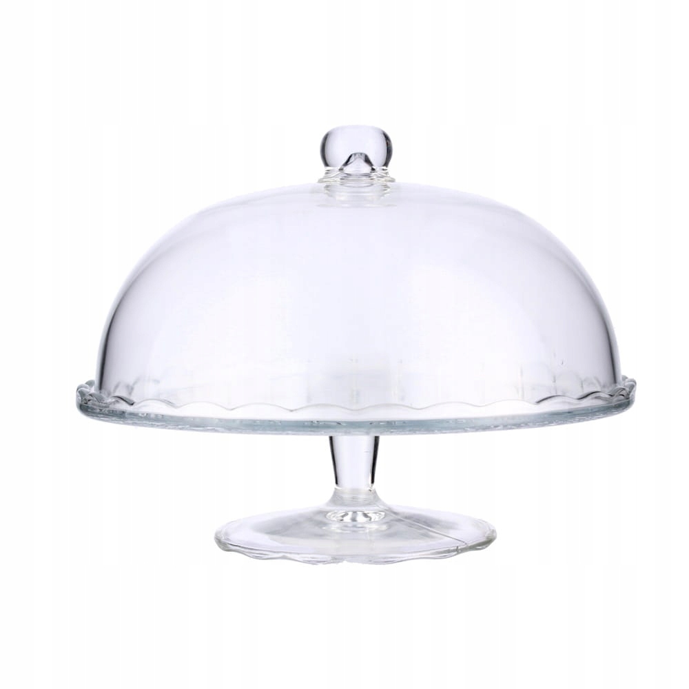 

Patera szklana z kloszem na ciasto i tort 29 cm