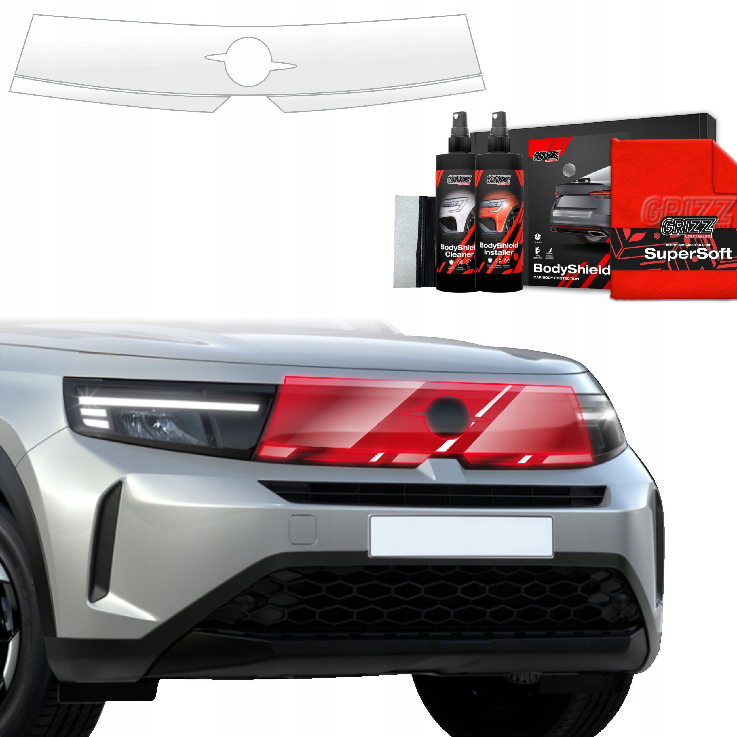 3v1 Fólie Ppf dýha na přední sloupek pro Opel Frontera (2024-2025) Grizz