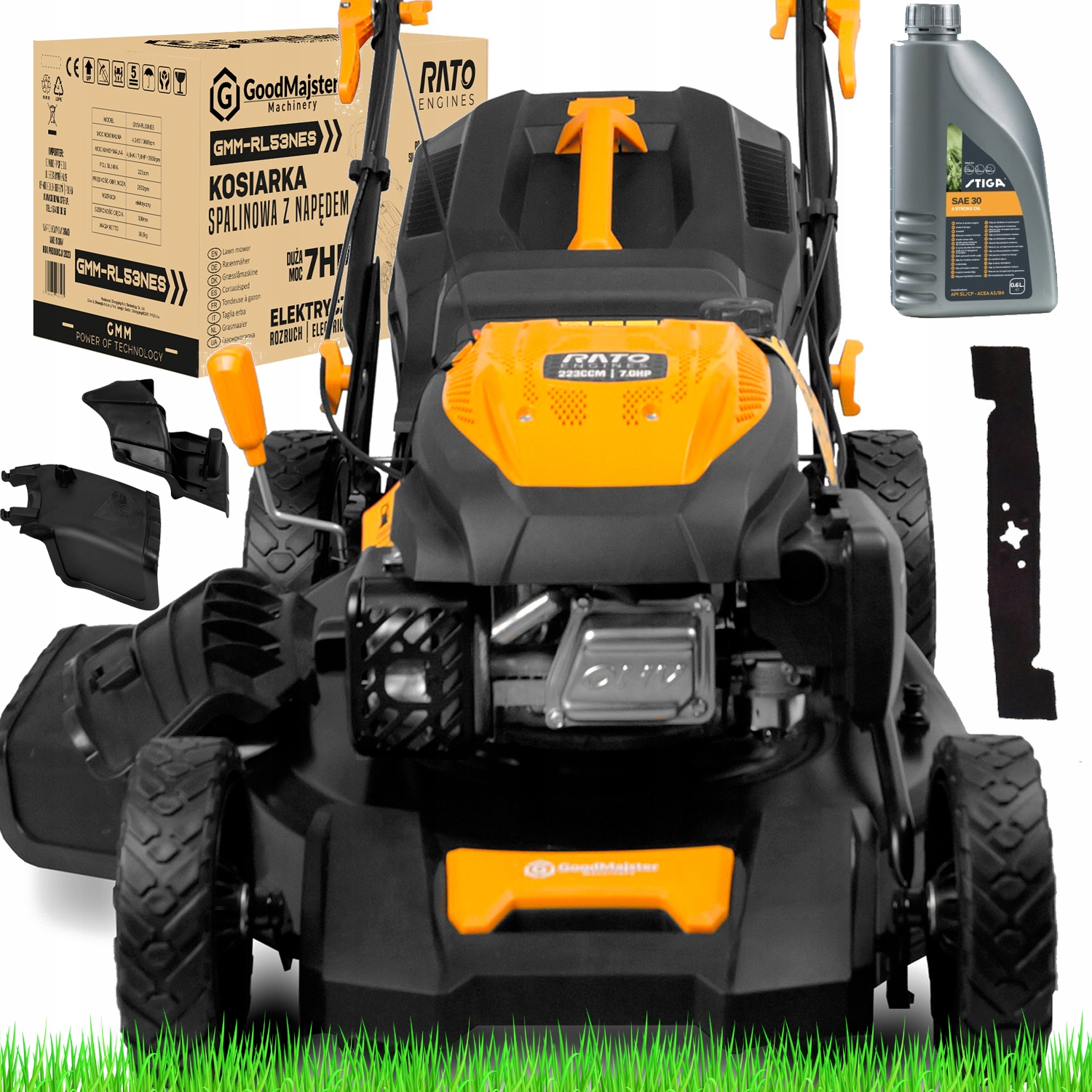 Kosiarka Spalinowa 53CM 10HP 223ccm z Rozrusznikiem Z Napędem Olej Gmm-rl