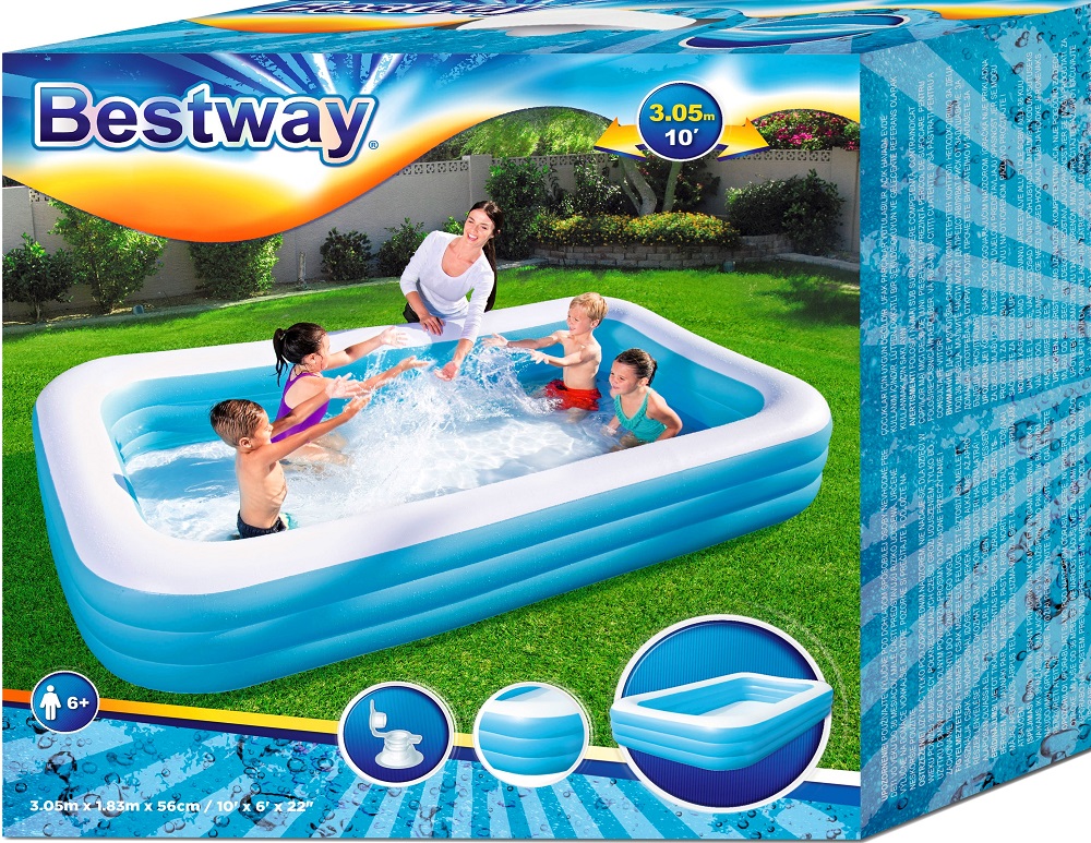 Bestway Velký 305 x 183 x 56 cm Nafukovací Bazén 54009