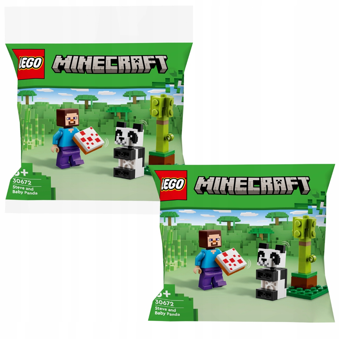 2x Klocki LEGO Minecraft Steve i mała panda 30672 35 el.