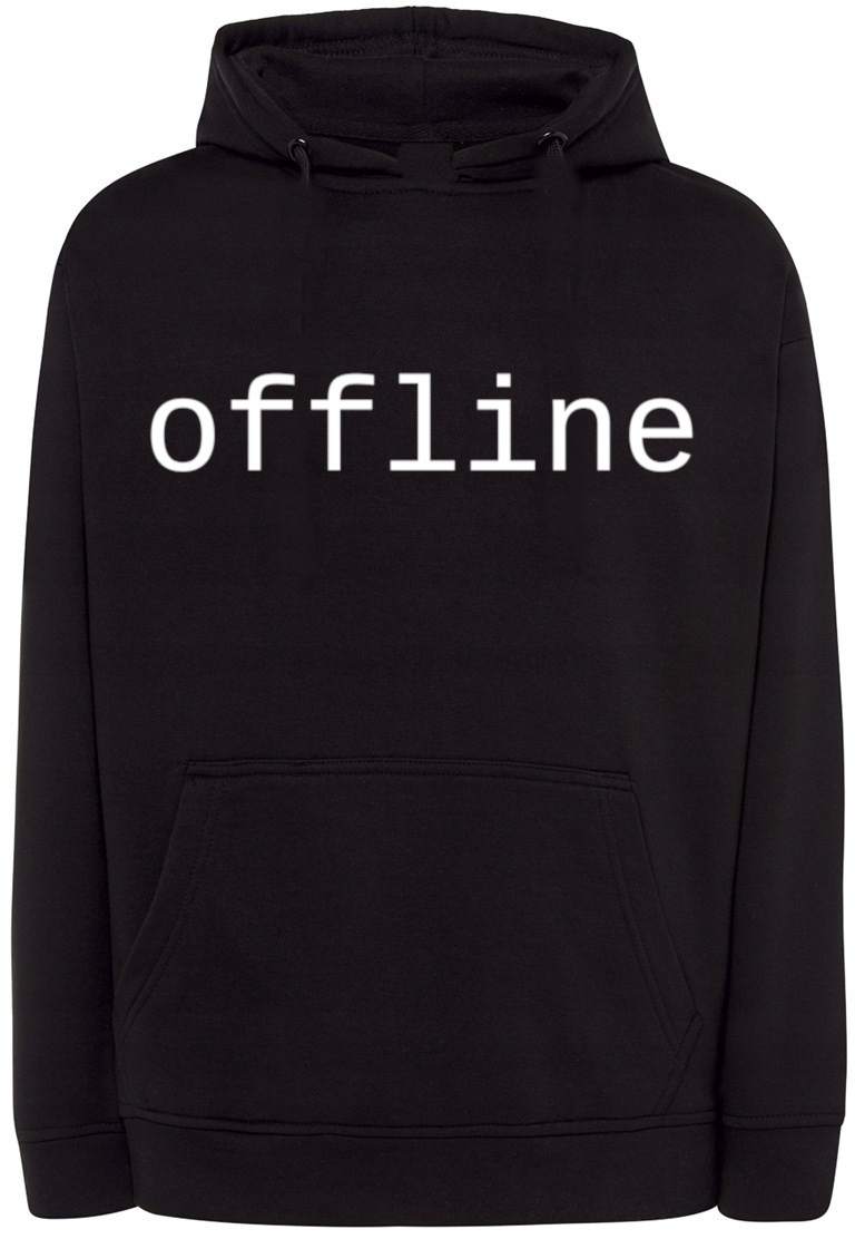 Pánská mikina s pěkným potiskem a nápis Offline vel. 3XL