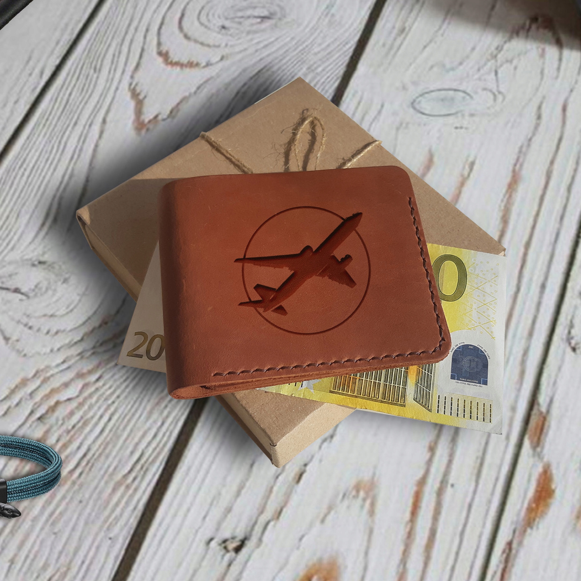 dárek pro dálkové ovládání Kožená peněženka s gravírováním handmade