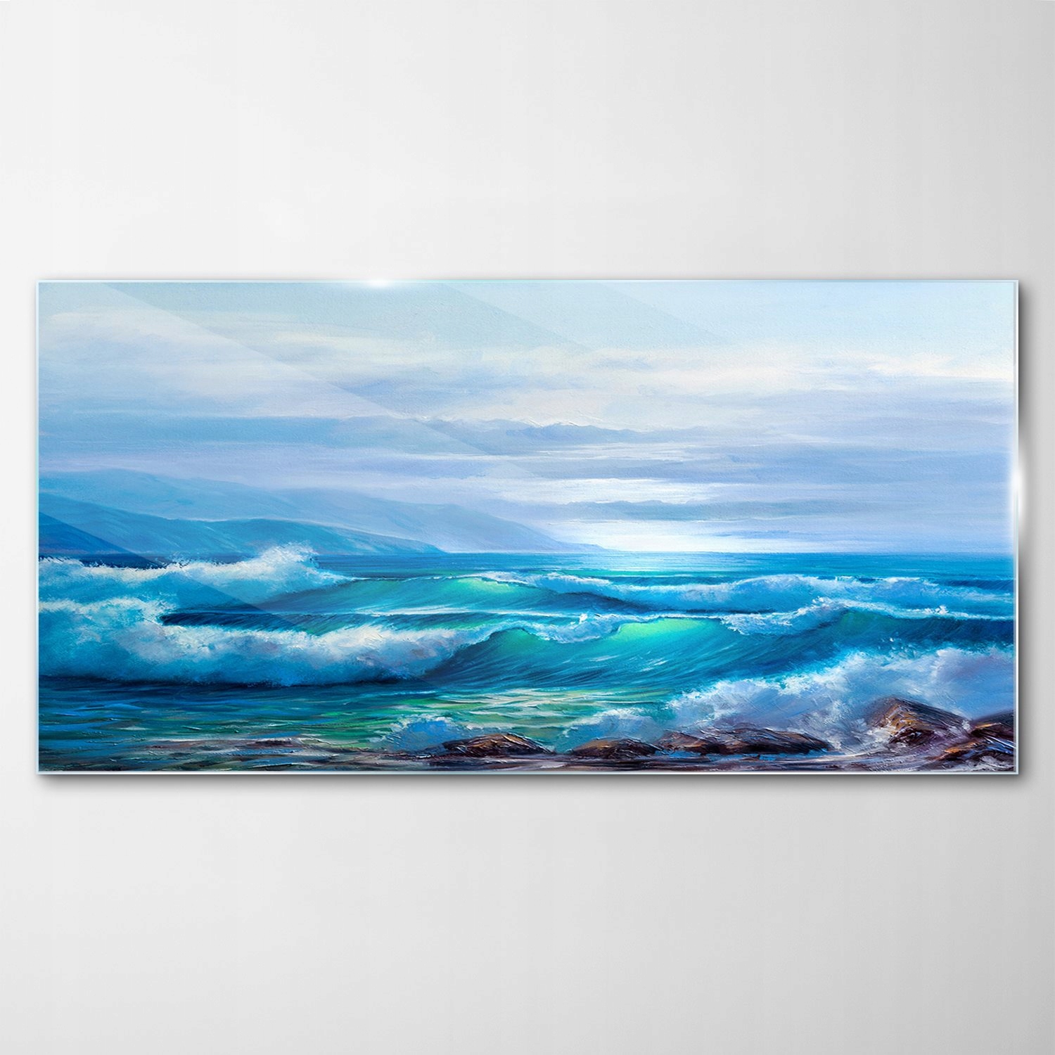 Tvrdený sklenený obraz More, západ slnka 100x50