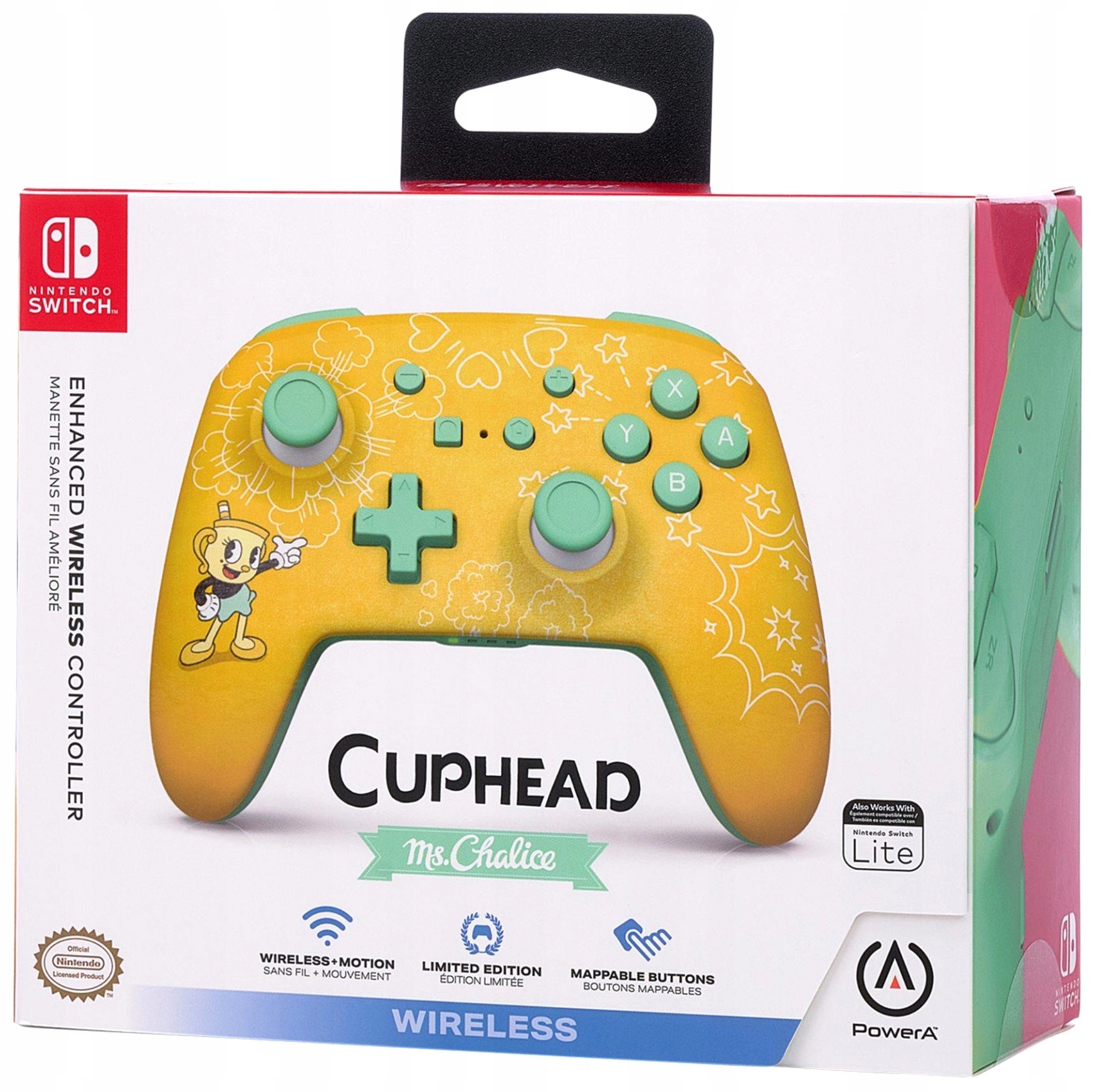 PowerA SWITCH Pad bezprzewodowy Enhanced Cuphead: Ms. Chalice