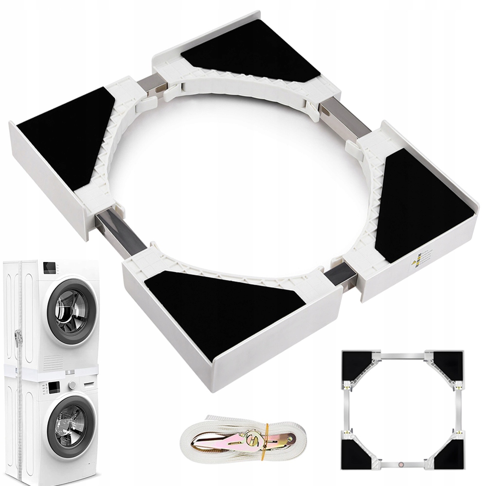 Łącznik Pralki Z Suszarką uniwersalna rama pośrednia półką 46-66cm 8 mat