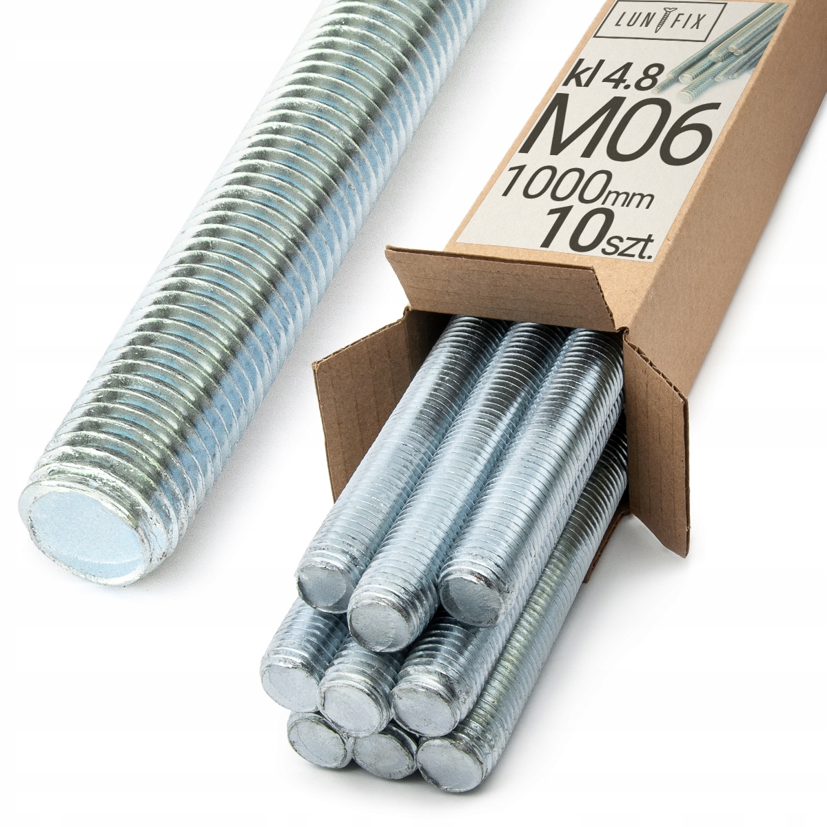 

Pręt gwintowany szpilka M6 ocynk 1000mm 10szt