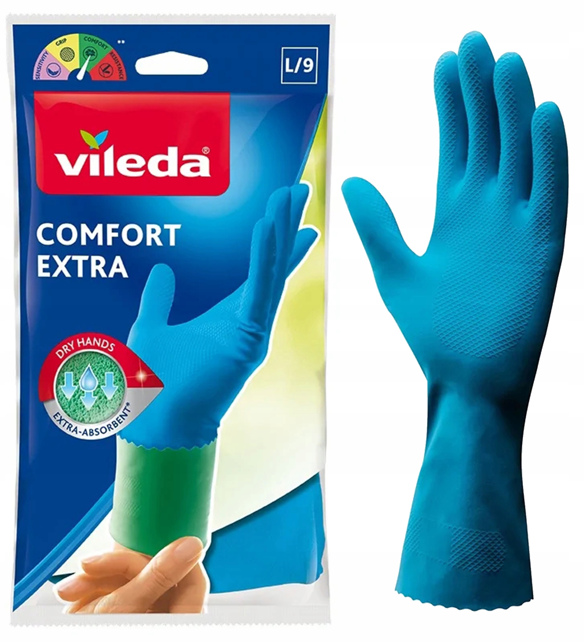 

Rękawice Gumowe Wielorazowe Comfort Extra Vileda L