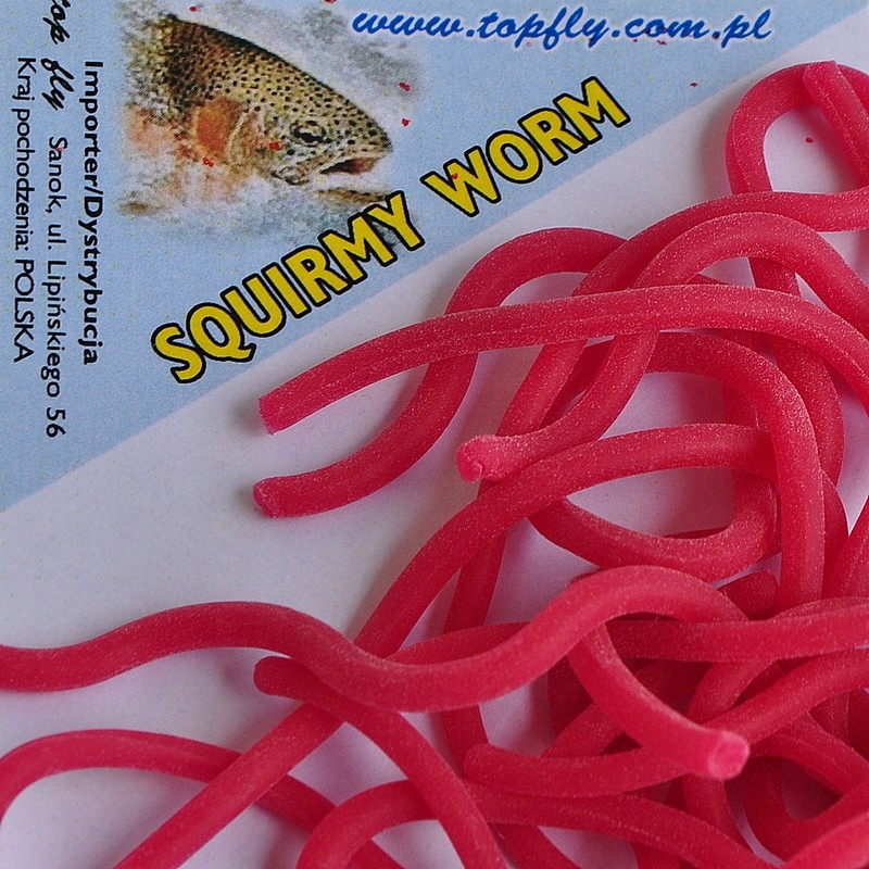 Top Fly Squirmy worms Dk.Red