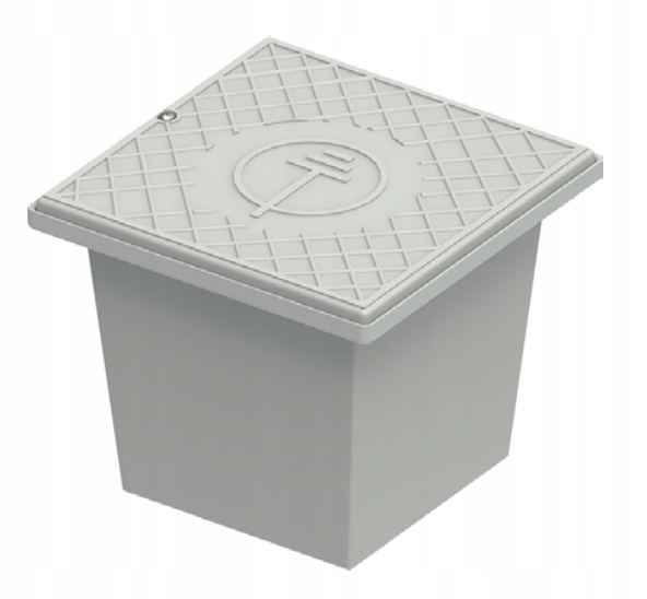 Kryt kontrolního konektoru v zemi krabice 20x20x16,5 cm Gromtor 293018