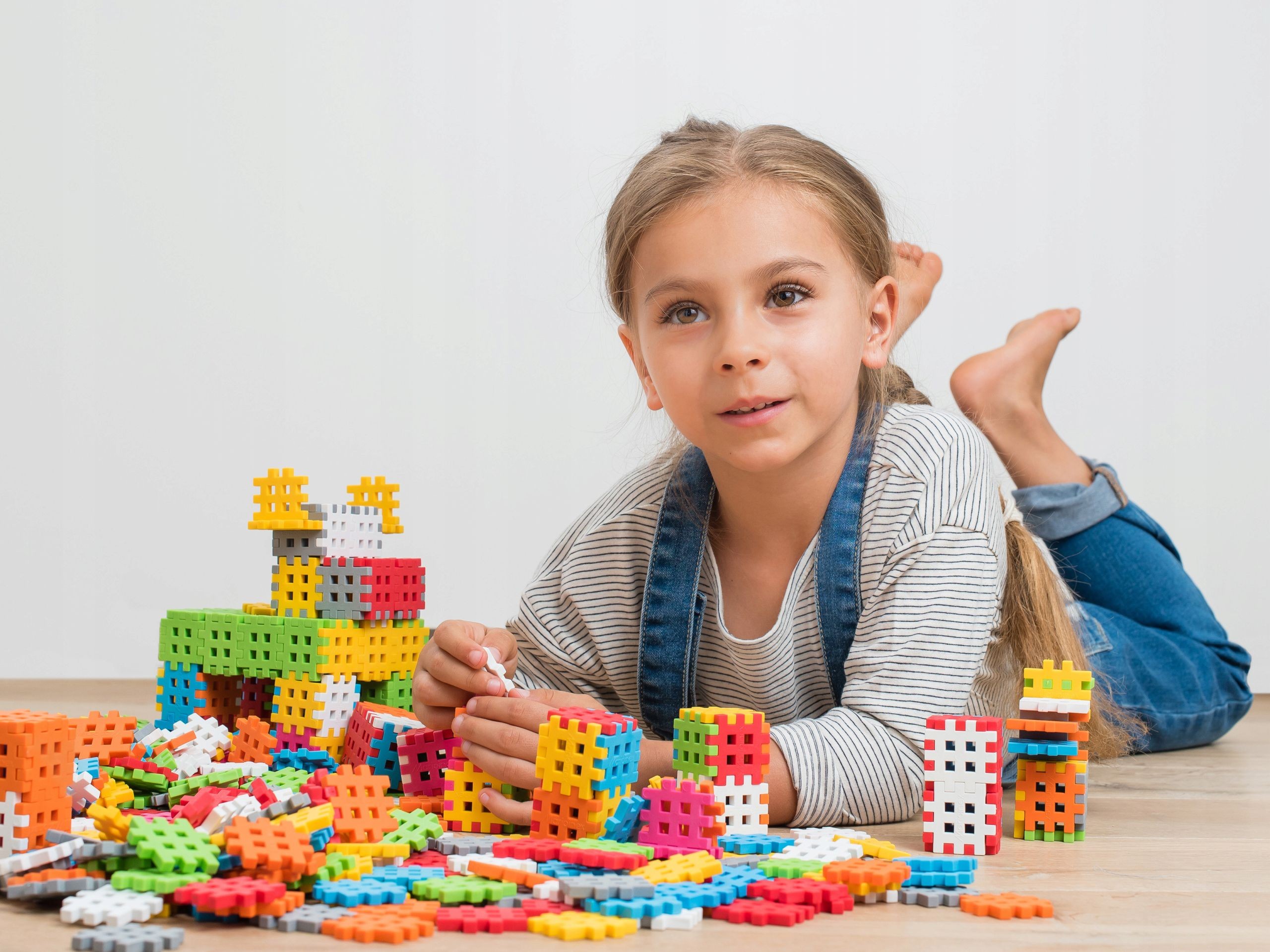 KLOCKI MINI WAFLE EDUKACJA + KARTY PRACY ZABAW 500 Marka Marioinex