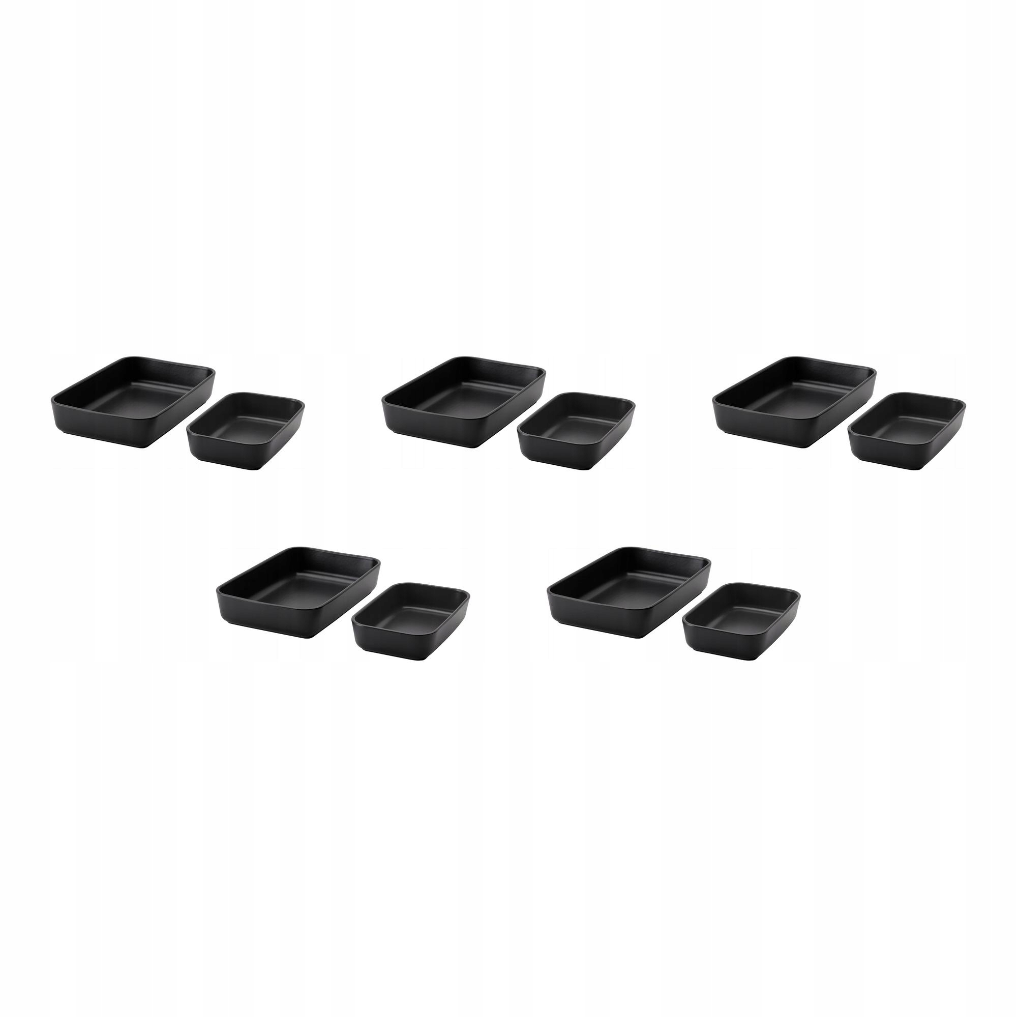 5 ks Žáruvzdorná nádoba 2 ks tmavě šedá Lyckad