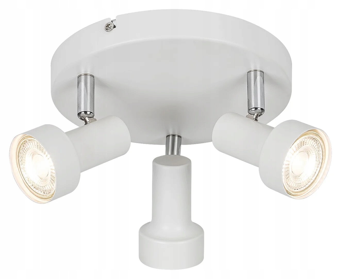 Stropní svítidlo kulatá, 3 bílé nastavitelné reflektory do obývacího pokoje Rabalux