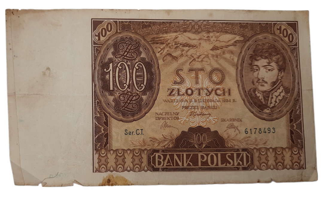 Stary Banknot kolekcjonerski Polska 100 zł 1934