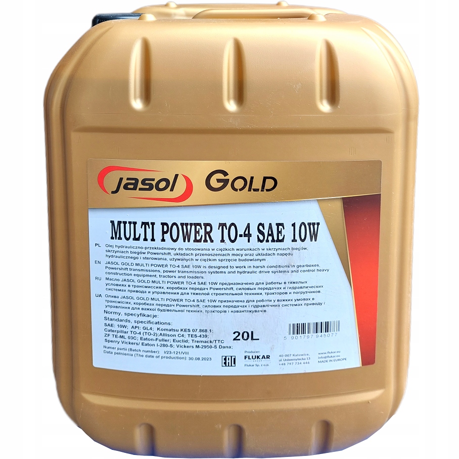 OLEJ JASOL GOLD MULTI POWER SAE 10W TO-4 20L