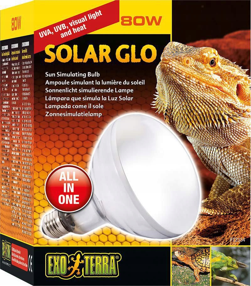 Levně Exo Terra Solar Glo 80W Uva/uvb Heat+sunlight E27 Žárovka pro terária (teplo, Uva/uvb, sluneční světlo) 80W, patice E27