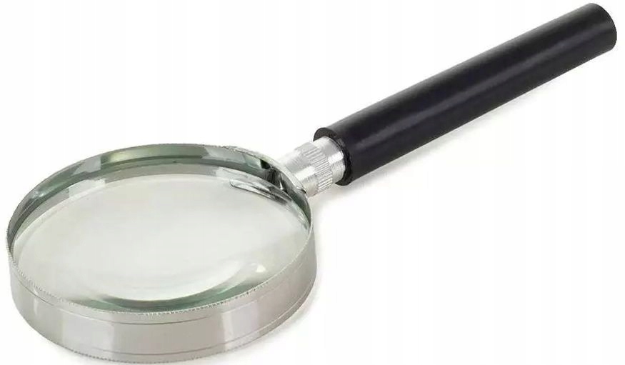 Lupa klasyczna szkło powiększające 60mm metalowa