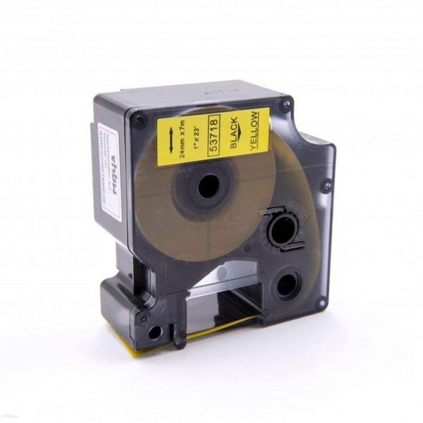 Taśma Dymo D1 24mm/7m Podkład Żółty Nadruk Czarny 53718