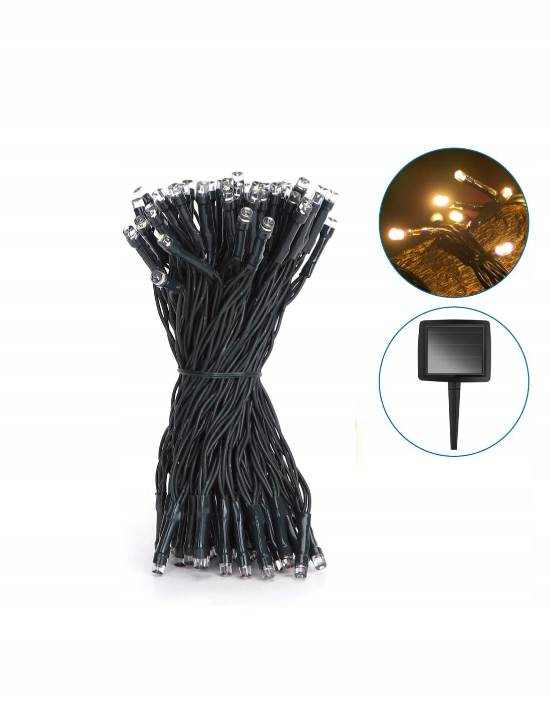 

Girlanda Lampki Ogrodowe Solarne Sznur 12M 100LED