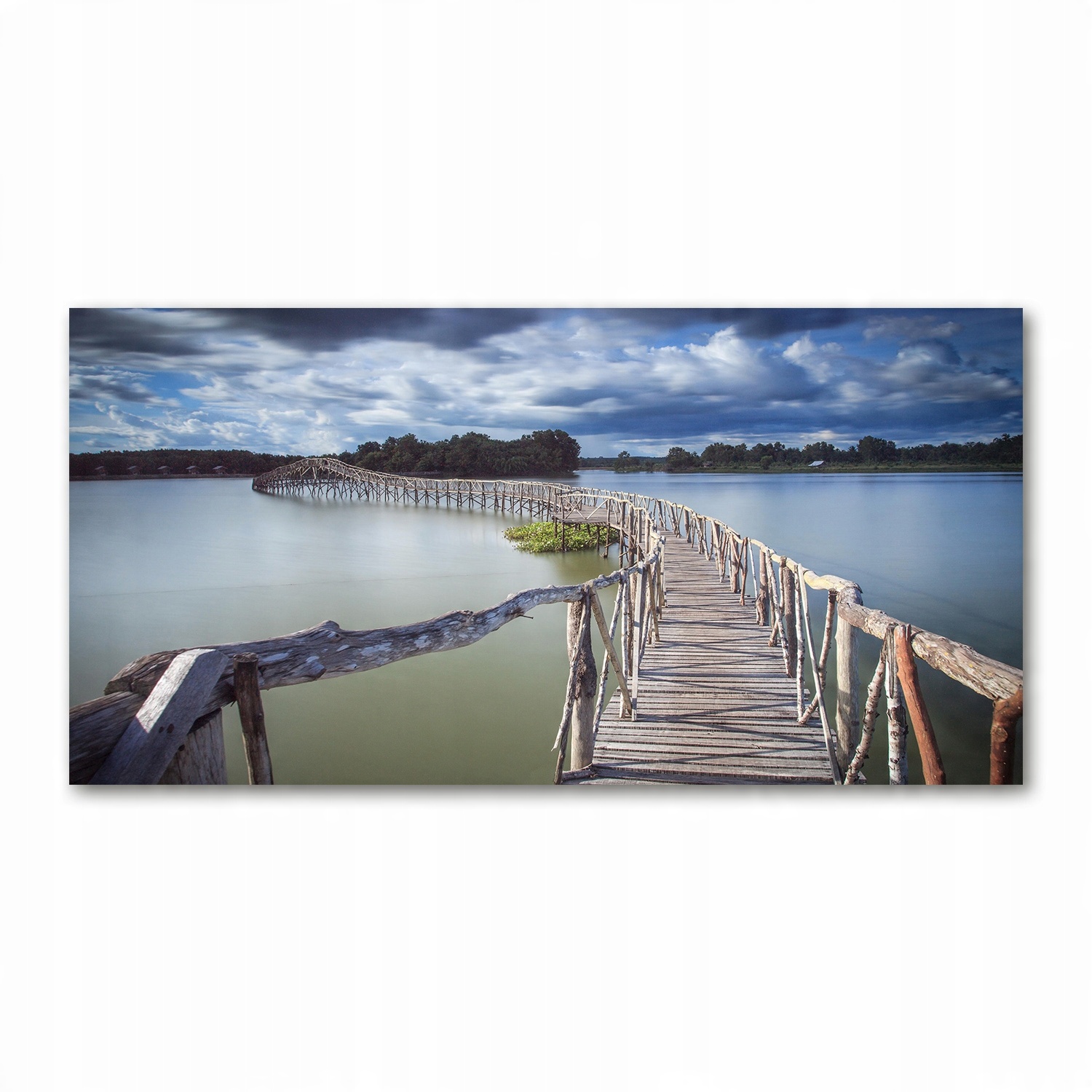 

Foto obraz akryl zdjęcie Drewniany most 120X60 cm