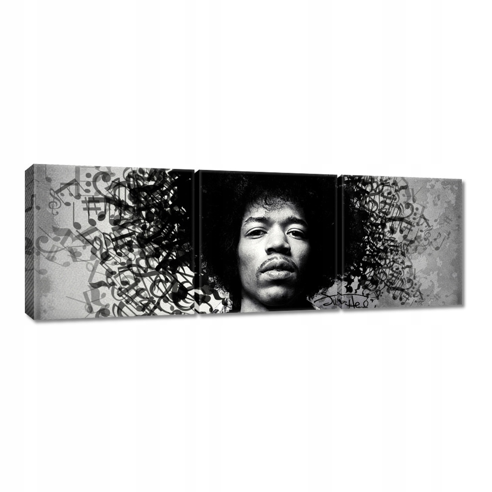 

Obrazy 120x40 Jimmy Hendrix z nutami