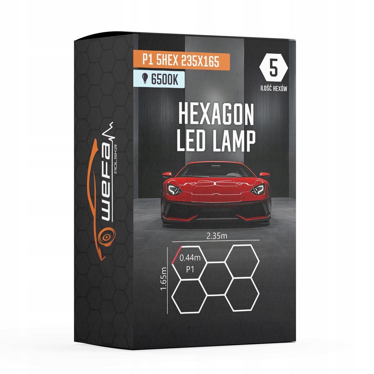 Lampa Hq Hexagon P1 5HEX 235x161 Medová Plástev Dílna Garáž Salon