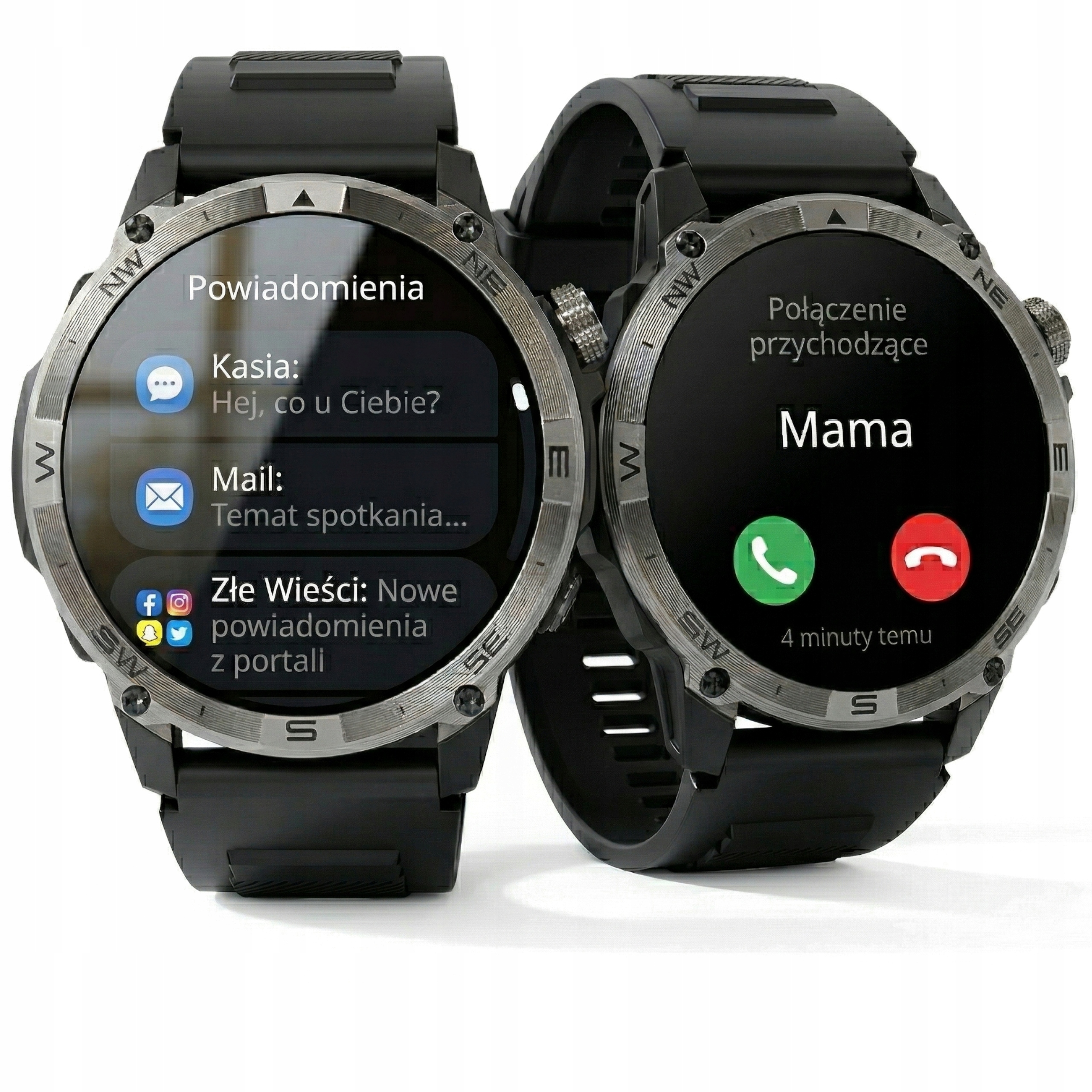 Smartwatch Wenom Explorer Gps Polskie menu Sportowy Męski 3 Atm Smart Watch