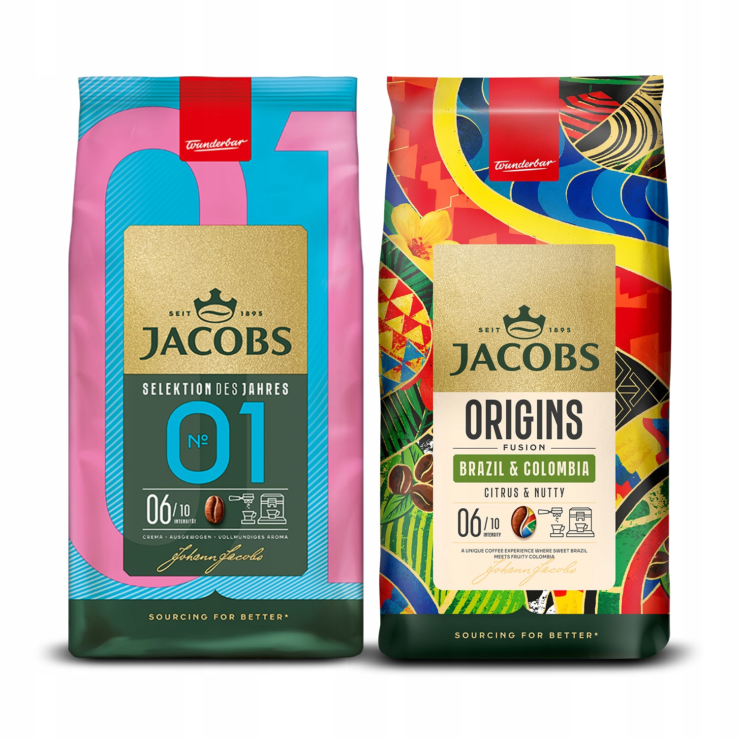 Kawa ziarnista Jacobs Origins Fusion Brazil, Selection of the Year 2x 1kg