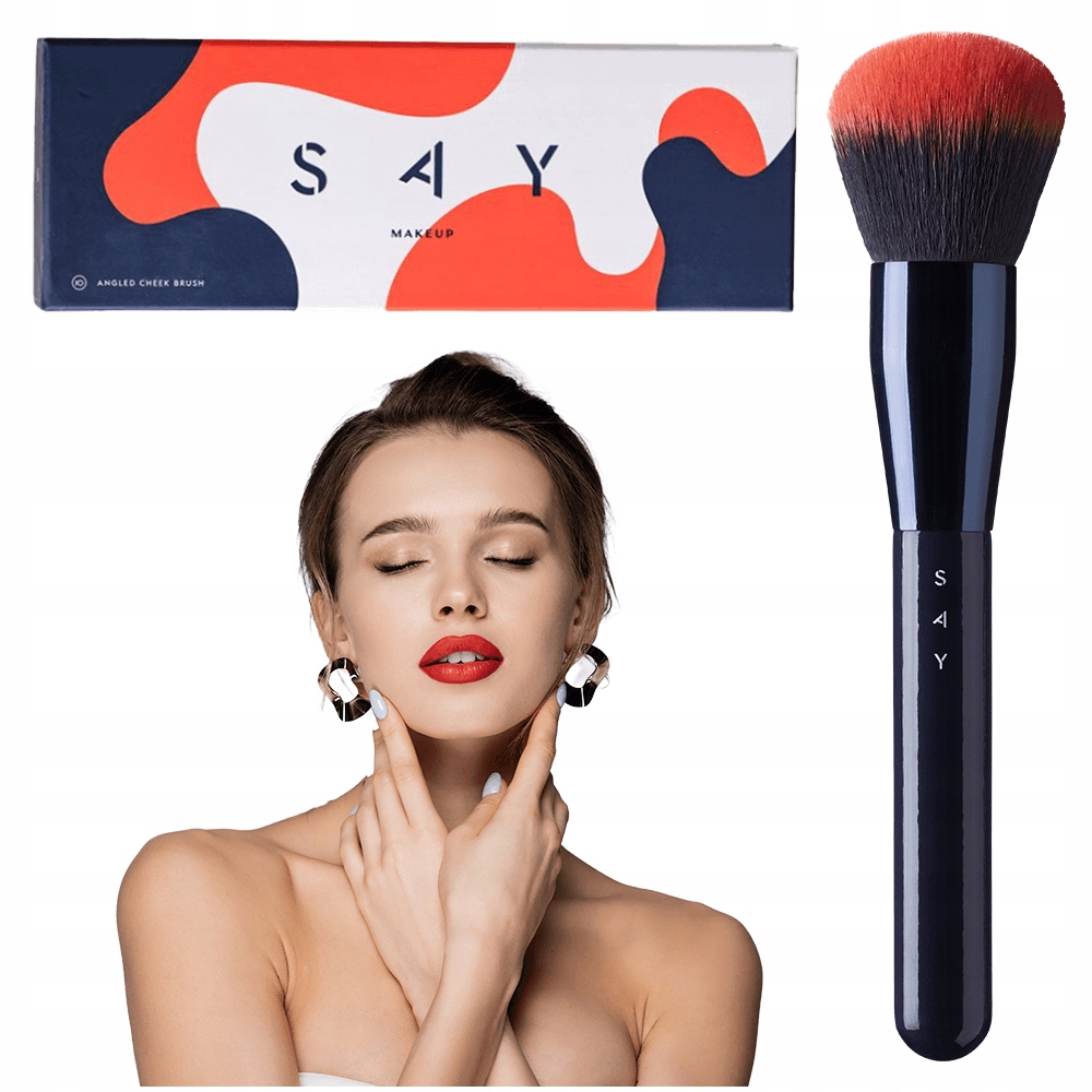 Štětec na pudrování make-upu, husté štětiny, make up make-up Say č.