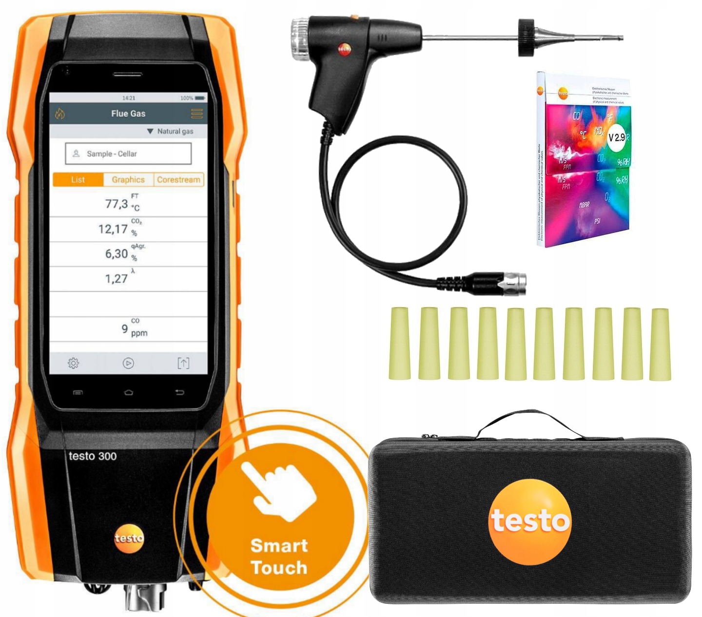 Analyzátor výfukových plynov testo 300 bez tlačiarne