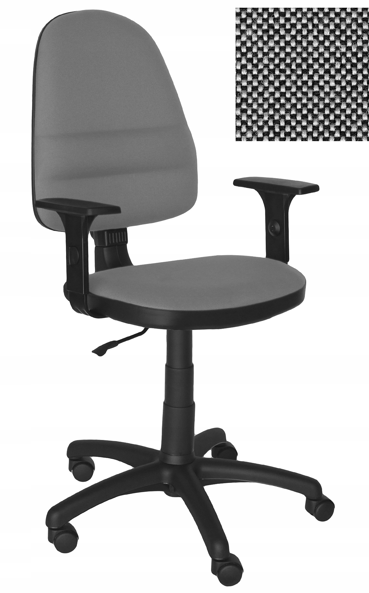 Fotel Biurowy Krzesło Obrotowe Bravo R3K2 Czarno-szary Nowy Styl