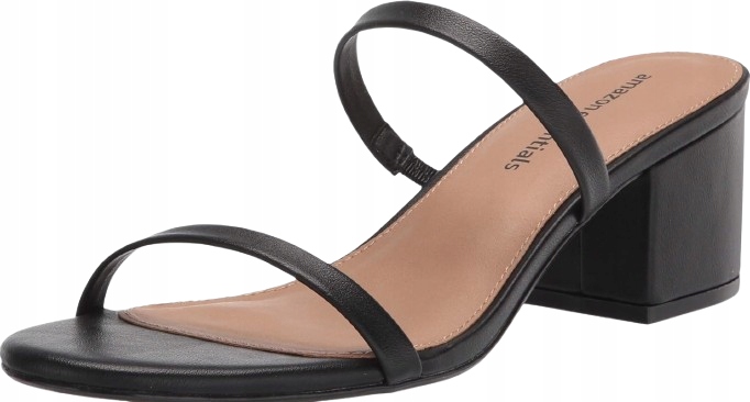 Amazon Essentials Černé Klasické Kožené Sandály Na Podpatku 35 J1A