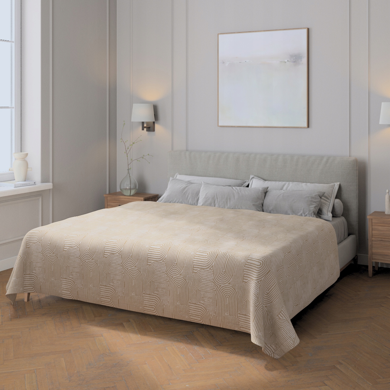 Dekoria Pled přehoz 220 x 260 cm, odstíny hnědé 220 x 260 cm