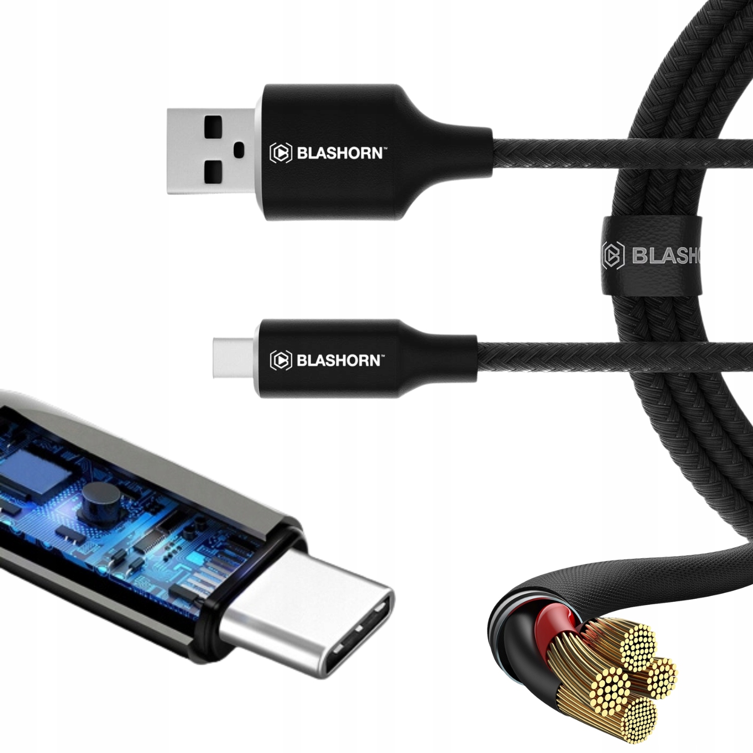 

Kabel Usb-c 1,2M Szybki 3.0 do samsung sony lg htc