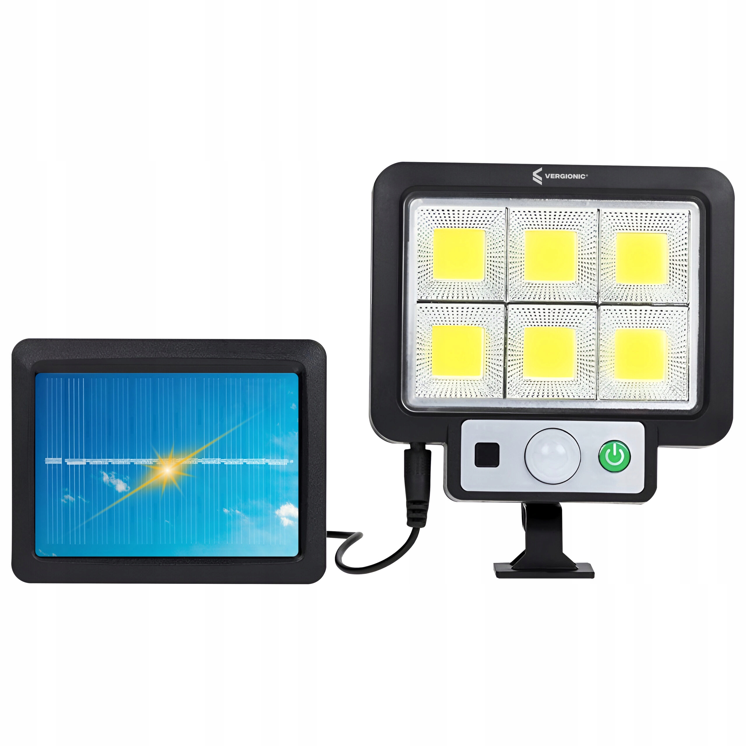 LAMPA SOLARNA LED Z CZUJNIKIEM RUCHU I ZMIERZCHU HALOGENZ PRZEWODEM 3,5 M Zasilanie solarne