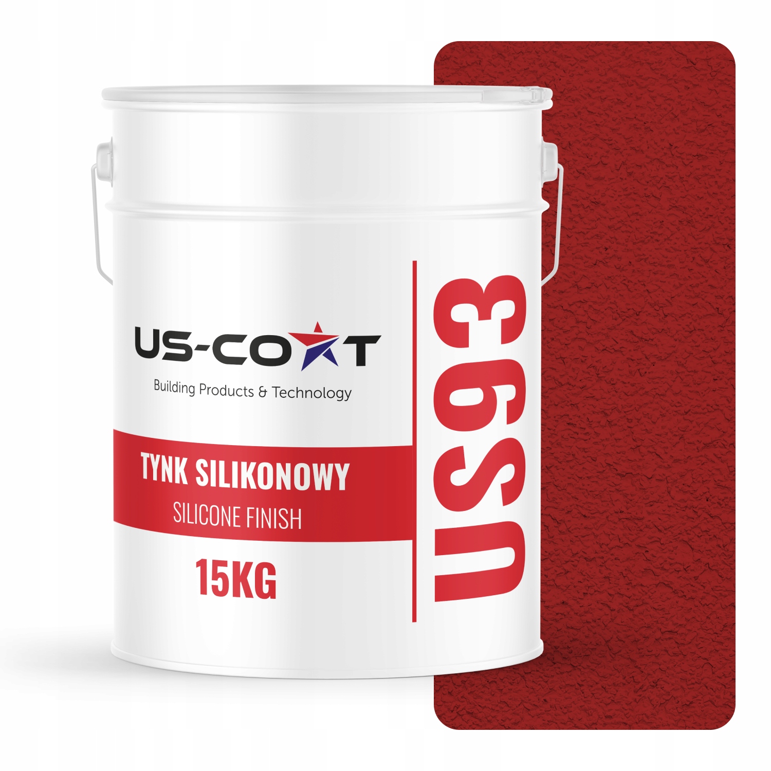 Silikónová Fasádna Omietka Červená RAL3001 15KG Baranek Granulácia 2.0 mm