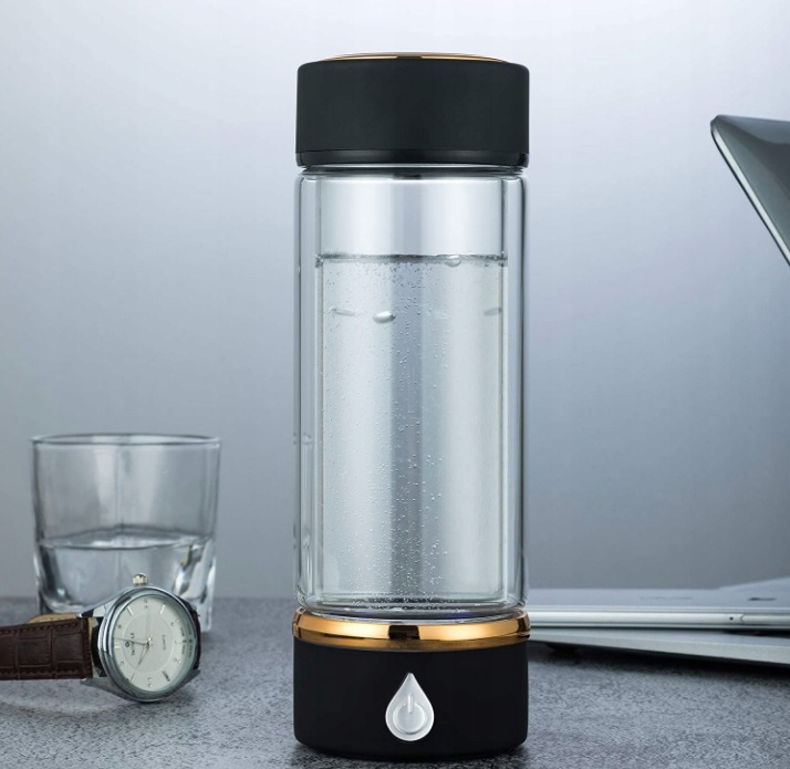 PRZENOŚNY GENERATOR AKTYWNEGO WODORU SZKLANY + AKC Zasilanie USB