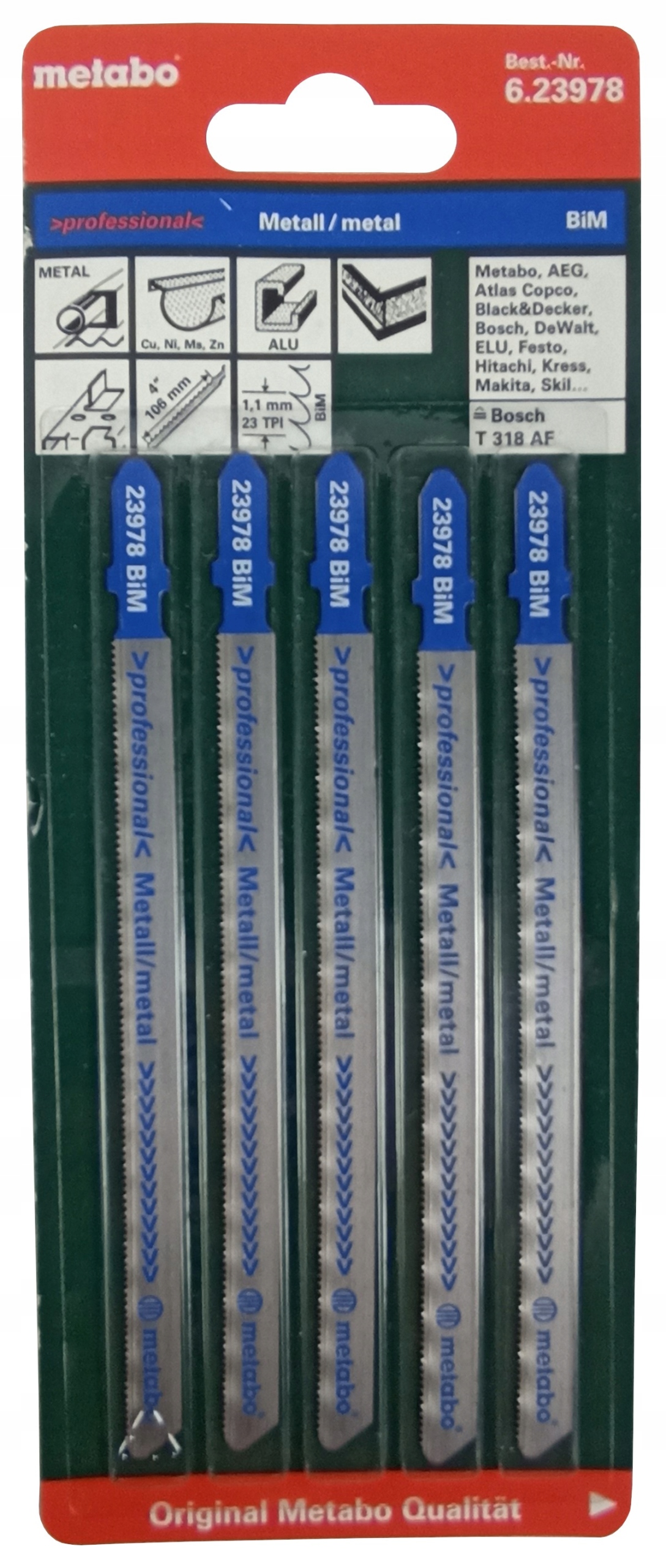 

Metabo 6.23978 brzeszczot Bim do wyrzynarki 5szt.