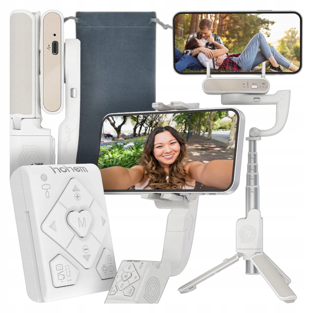 Ręczny Stabilizator Gimbal Hohem iSteady Q do Smartfona Selfie Stick biały