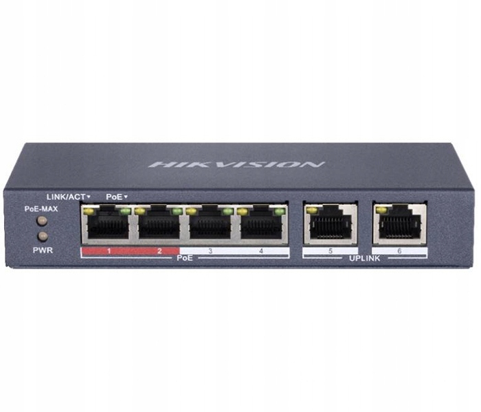

Switch PoE Przełącznik DS-3E0106P-E/M Hikvision