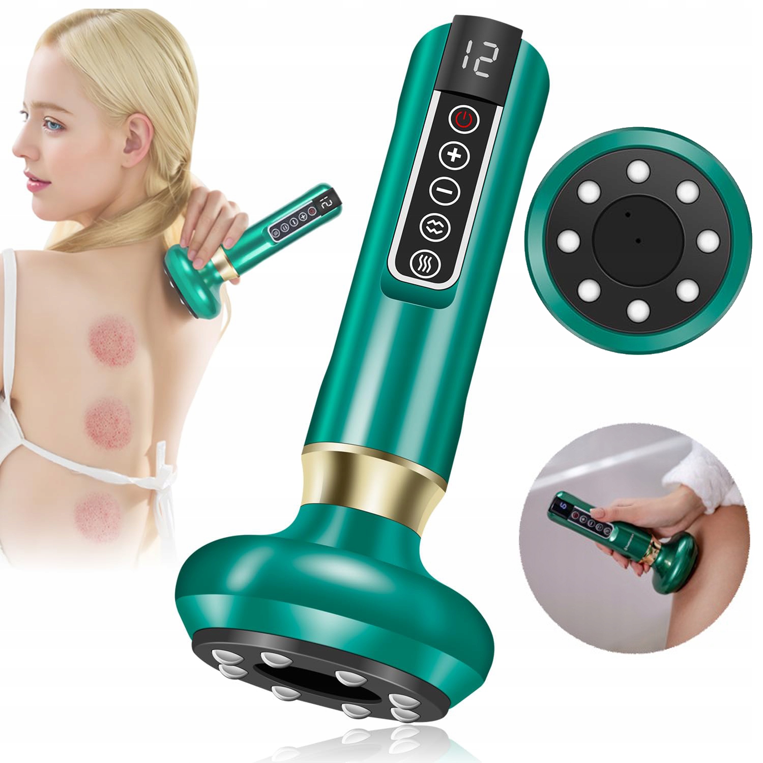 Bańka Chińska Elektryczna Do Masażu Ciała Na Cellulit Masażer Rozgrzewający