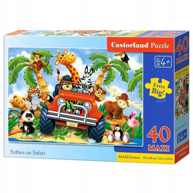 

Puzzle dla 4 latka Safari Zwierzęta 4+