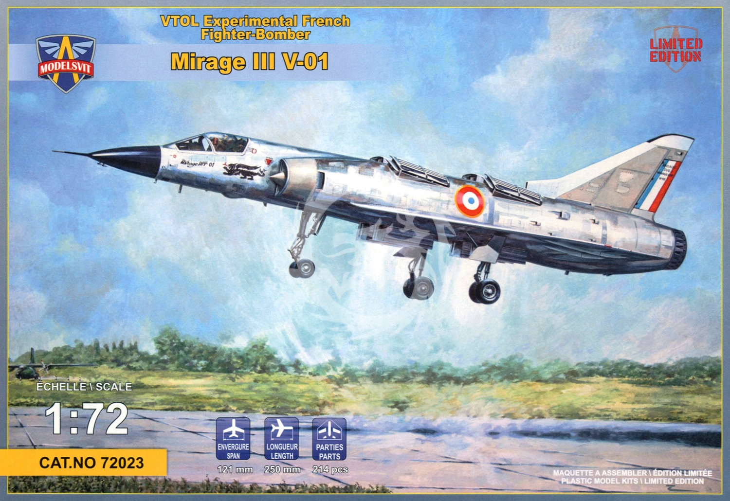 Model plastový Vtol Experimental French Fighter-Bomber Mirage III V-01 Mo