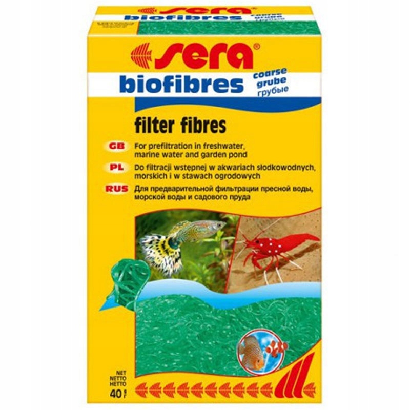 SERA BIOFIBRES COARSE 40G Wata do wstępnej filtracji