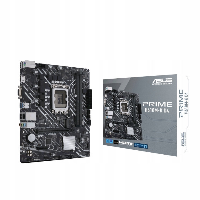 Asus Prime H610M-K D4, Intel H610, LGA1700, 2xDDR4, mATX 90MB1A10-M0EAY0