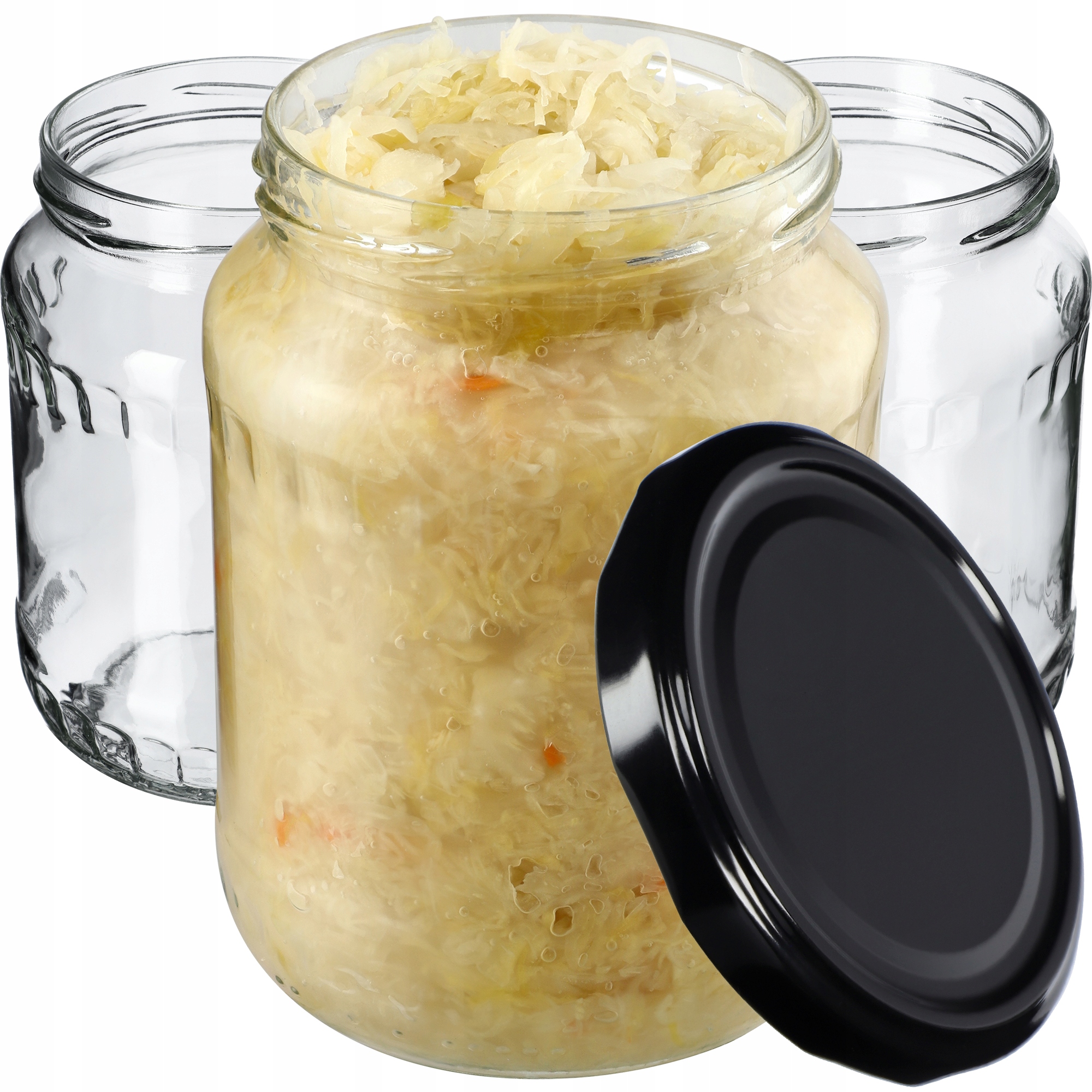 48x Skleněná Zavařovací Sklenice 720ml Džem Horky Šroubovací Víčko 82mm
