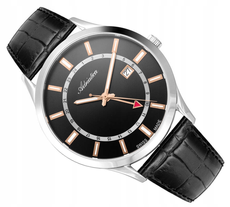 Pánské Klasické Hodinky Adriatica A8289.52R4Q Švýcarské S Datumovkou